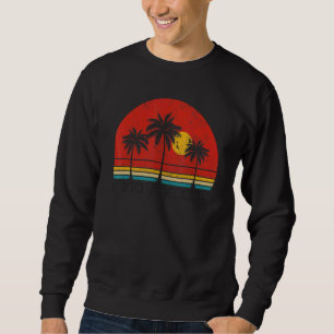 Sweatshirt Plage de Daytona Floride FL Surfeur Rétro Coucher 