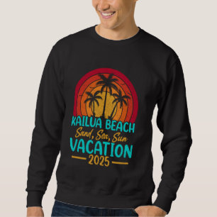 Sweatshirt Plage de Kailua Hawaii Sable Mer Soleil Vacances 2