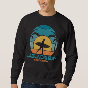 Sweatshirt Plage de surf de Lagundri Plage de surf Rétro Surf