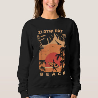 Sweatshirt Plage de Zlatni Rat Coucher de soleil Vacances d'é