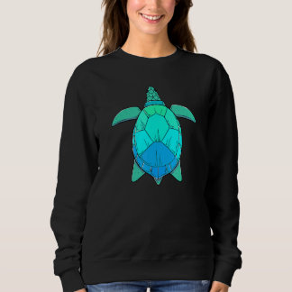 Sweatshirt Plage Vacances Artistique Colorful Sea Turtle Art