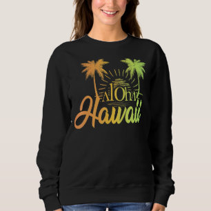 Sweatshirt Plages d'Aloha Hawaii Hawaiian Coconut Tree