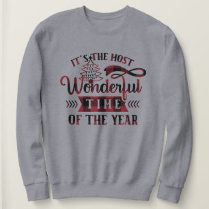 Sweatshirt Plaid Merveilleux temps de l'année Noël classique