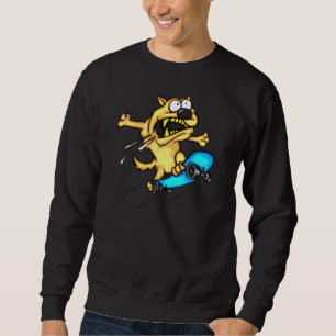 Sweatshirt Planche à roulettes d'équitation de chien