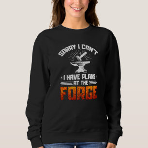 Sweatshirt Plans de forgeron à la forge Forgeage de l'ouvrier
