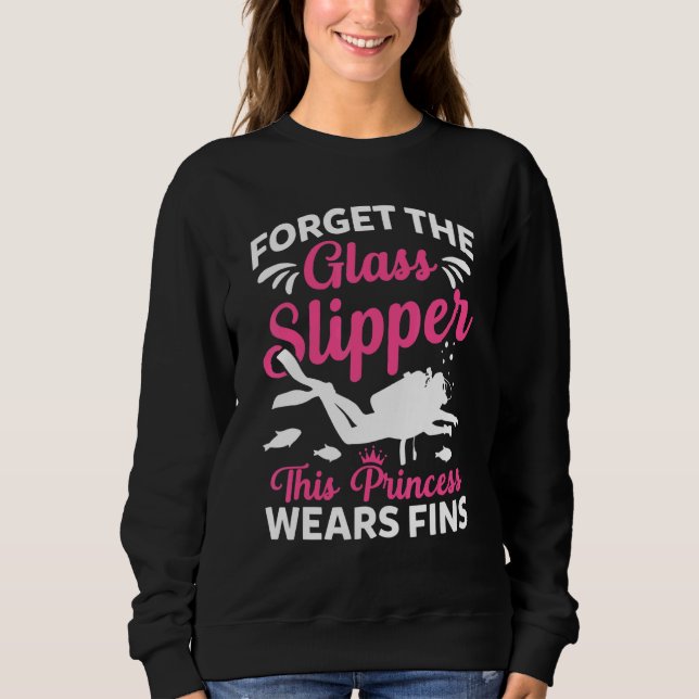 Sweatshirt Plongée plongée Plongée fille Oublier verre Slippe (Devant)