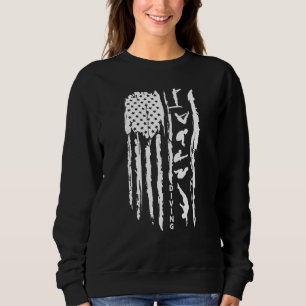 Sweatshirt Plongeon sur tremplin et sur plateforme drapeau am