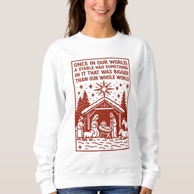 Sweatshirt Plus grand que notre monde entier 1 (Devant)