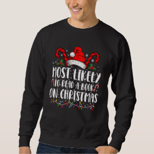 Sweatshirt Plus susceptible de lire un livre à Noël