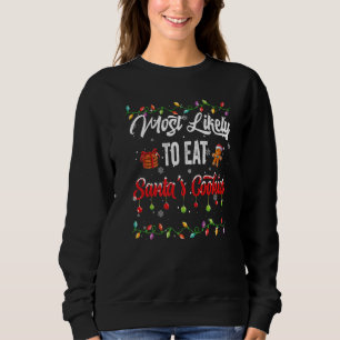 Sweatshirt Plus susceptible de manger les cookies de Santa fa