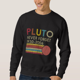 Sweatshirt Pluton n'oubliera jamais Retro Space Science Gag P