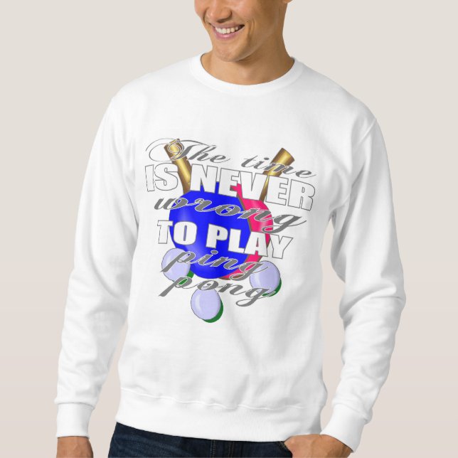 Sweatshirt poème ping pong (Devant)