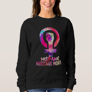 Sweatshirt Poing Féministe Mois du Patrimoine Hispanique Femm