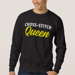 Sweatshirt Point de croix Broderie artisanale