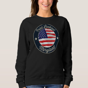 Sweatshirt Point Love Patriotic Maryland Souvenir