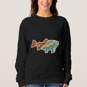 Sweatshirt Poisson Abstrait jaune vert