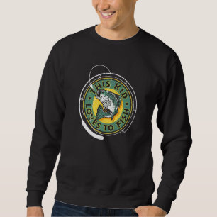 Sweatshirt Poisson Ce Garçon Aime Poissonner Basse Bateau