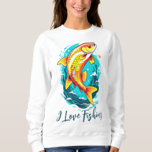Sweatshirt Poisson jaune orange