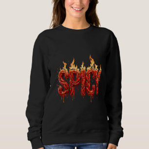 Sweatshirt Poivron Pimenté Feu Typographie Foodie Sauce Piqua