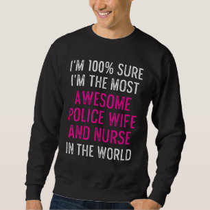 Sweatshirt Police Femme Infirmière Vie Rn Maman 4