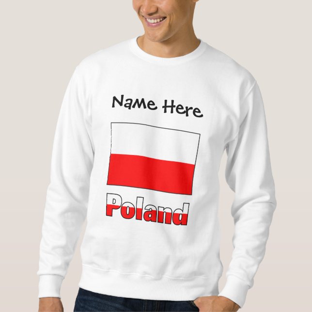 Sweatshirt Pologne et drapeau polonais personnalisés  (Devant)