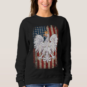 Sweatshirt Polonaise Aigle American Flag Pride Pologne