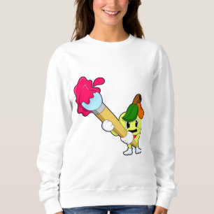 Sweatshirt Pomme comme Peintre avec pinceau