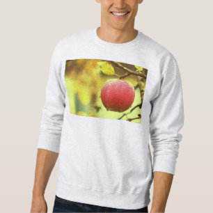 Sweatshirt "Pomme rouge sur arbre" jolie photo. Commandez dès