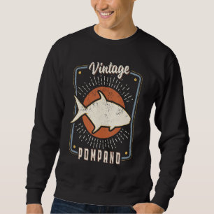 Sweatshirt Pompano Poisson Vintage Rétro Classique Amour Anim