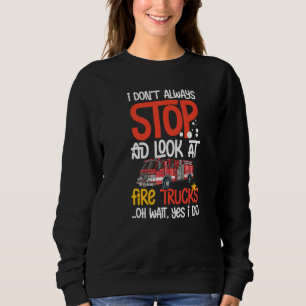 Sweatshirt Pompiers de camion feux de sirène Moteur d'incendi