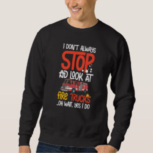 Sweatshirt Pompiers de camion feux de sirène Moteur d'incendi