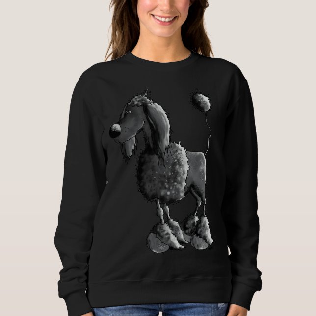 Sweatshirt Poodé noir (Devant)