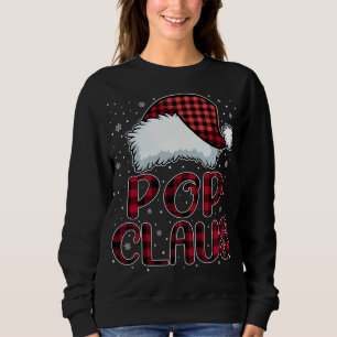 Sweatshirt Pop Claus Joyeux Buffalo Noël Plaid Red Père Noël