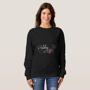 Sweatshirt Pop Inspiré Rose Levée Mignons Yeux de Chat Main C