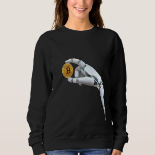 Sweatshirt Porte-Robot Porte-Main Bitcoin Blockchain Cryptocu