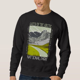 Sweatshirt Portes du parc national de l'Arctique Rétro en dét