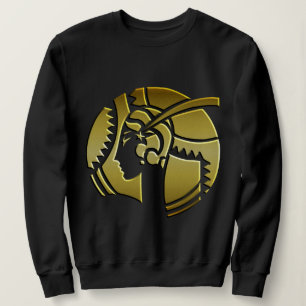 Sweatshirt Portrait Art déco d'une dame en or