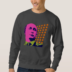 Sweatshirt Portrait d'art rose Poutine Pop