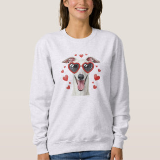 Sweatshirt Portrait de chien en peinture à l'huile pour la Sa