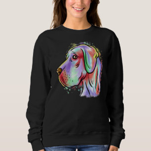 Sweatshirt Portrait Pop coloré Great Dane Chien Maman Mère