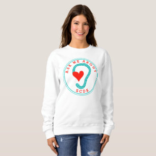 Sweatshirt Posez-moi des questions sur SCDS (Red Text et Aqua