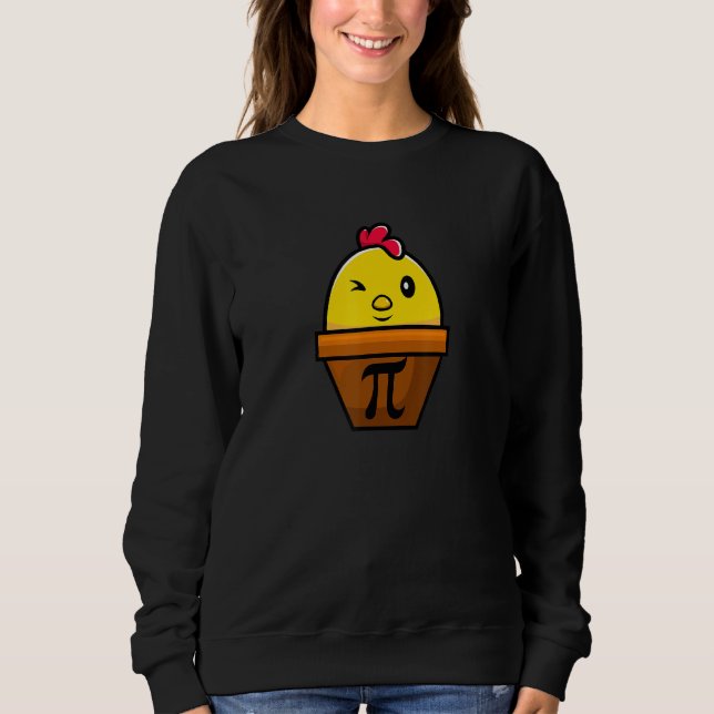 Sweatshirt Pot de poulet Pi Math Funny Pi Jour universitaire  (Devant)