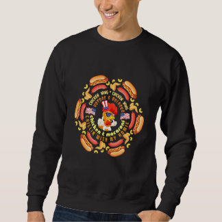 Sweatshirt Poulet Aile Poulet Aile Hotdog Et Bologne