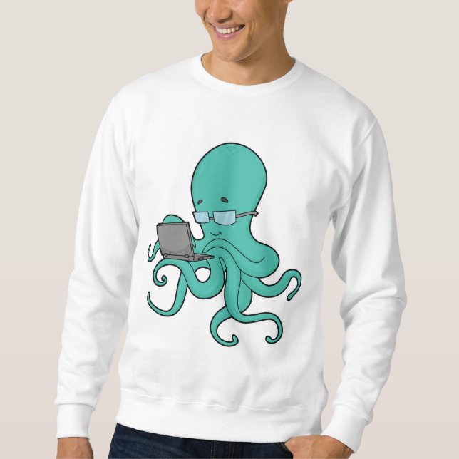 Sweatshirt Poulpe Ordinateur portable (Devant)