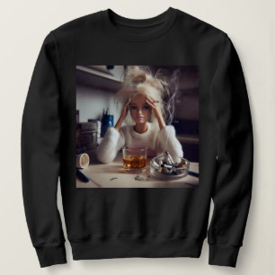 Sweatshirt Poupée en détresse Mème Fumer & Boire Génération