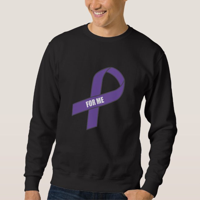 Sweatshirt Pour moi (ruban pourpre) (Devant)
