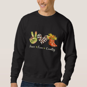 Sweatshirt Poutes de fille Tournesol Léopard Pays Western Vi