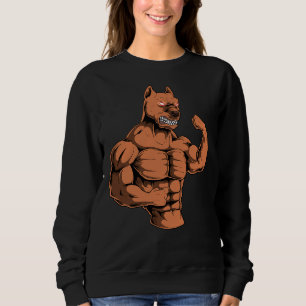 Sweatshirt Powerlifter de chien Pitbull américain 3