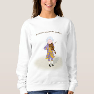 Sweatshirt Pratique Conserve Le Parfait Jeu De Violon Mozart