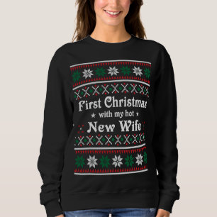 Sweatshirt Premier Noël Avec Ma Nouvelle Femme Chaude Long Sl